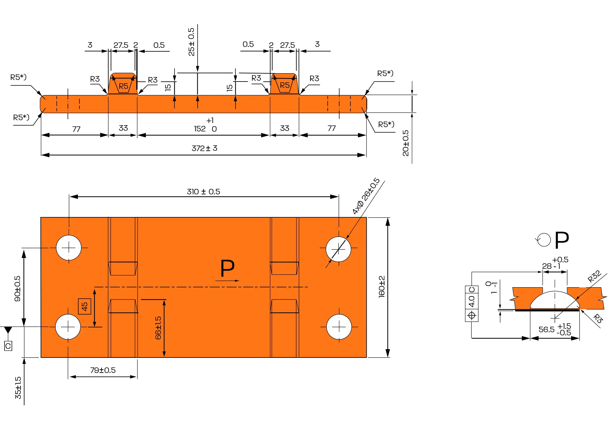 Podkładka Pża16/20 (60-0-20/160)