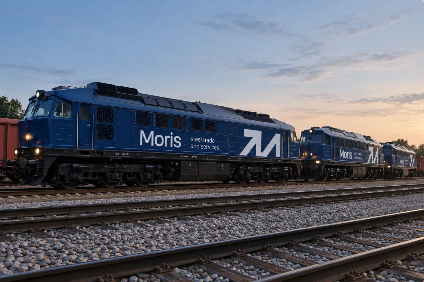 Moris locomotives on the tracks